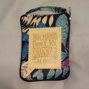 Leaf Print Pouch with fun Quote